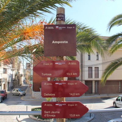 Amposta Street view and signposts Amposta Street view and signposts
